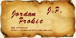Jordan Prokić vizit kartica